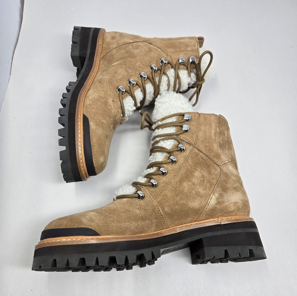 Marc Fisher Women Sz 6M Iizzie Hiking Outdoor Winter Boots Tan Suede ***READ** - Picture 5 of 12